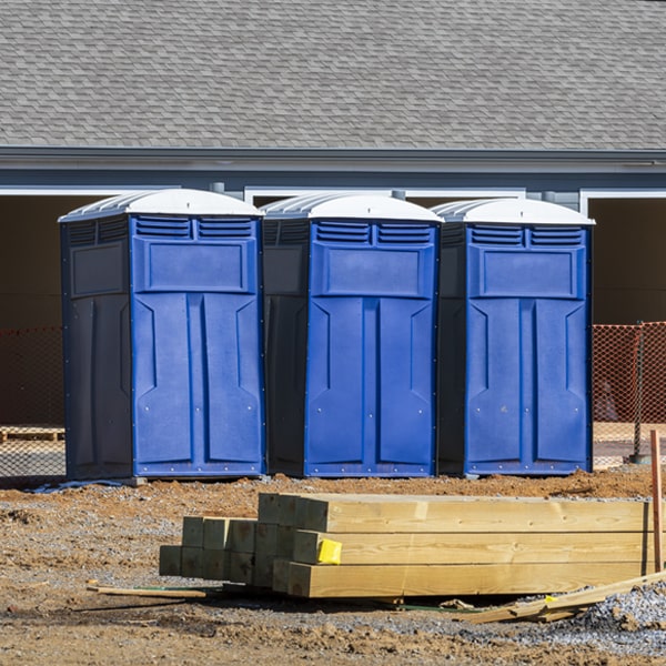 what is the expected delivery and pickup timeframe for the portable toilets in Olden Texas